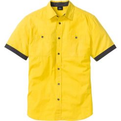 Koszula z krótkim rękawem bonprix żółty cytrynowy. Żółte koszule męskie bonprix, l, bez wzorów, bez kołnierzyka, bez ramiączek. Za 54.99 zł.