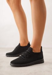 Czarne Sznurowane Buty Sportowe Sneakersy z Siateczki Caeolea. Czarne buty sportowe na co dzień damskie Born2be, bez wzorów, z jeansu, na fitness i siłownię. Za 59.99 zł.