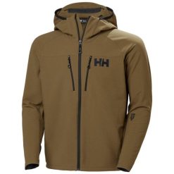 Kurtka narciarska Helly Hansen Odin Pro. Brązowe kurtki męskie Helly Hansen, m, bez wzorów, z kapturem. Za 881.00 zł.