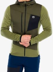 Bluza z kapturem męska Ortovox Fleece Grid Hoody. Zielone bluzy z kapturem męskie ORTOVOX, l, z elastanu. Za 940.49 zł.