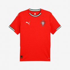 Koszulka piłkarska Puma Portugalia 2025. Bluzki damskie Puma, l, bez wzorów, z materiału, sportowe, bez kołnierzyka, bez ramiączek. Za 419.99 zł.