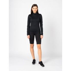 Koszulka z długim rękawem do biegania damska. Czarne t-shirty damskie CHAMPION, m, bez wzorów, z elastanu, bez kołnierzyka. Za 219.00 zł.