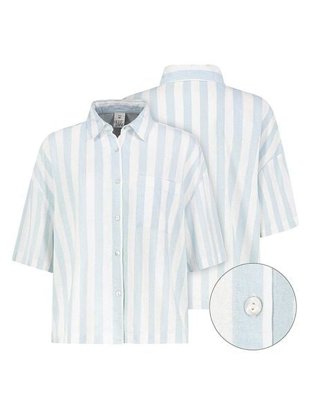 Eight2Nine Koszula w kolorze błękitno-białym rozmiar: M. Białe koszule damskie Eight2Nine, m, bez wzorów, bez kołnierzyka, bez ramiączek. Za 86.99 zł.