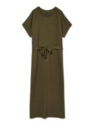 ONLY Sukienka w kolorze khaki rozmiar: XL. Brązowe sukienki damskie Only, na co dzień, xl, bez wzorów, z tkaniny, bez kołnierzyka, bez ramiączek, midi, proste. Za 104.99 zł.