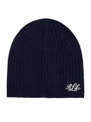 LAUREN RALPH LAUREN Czapka 454P04475002 Granatowy. Niebieskie czapki zimowe damskie Lauren Ralph Lauren, z kaszmiru. Za 549.99 zł.