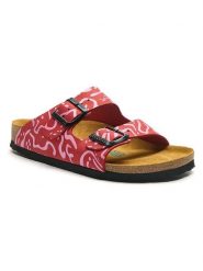 Comfortfusse Skórzane klapki w kolorze czerwonym rozmiar: 39. Czerwone klapki damskie Comfortfusse, bez wzorów, z materiału, bez obcasa. Za 254.95 zł.