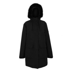 Kurtka parka wodoodporna z kapturem dla kobiet Regatta Sabinka. Czarne kurtki damskie Regatta, m, bez wzorów, z futra. Za 345.00 zł.