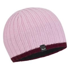 Czapka zimowa unisex Salewa ORTLES różowa 00-0000028708_6591. Czerwone czapki męskie Salewa, na zimę, bez wzorów, z jersey. Za 216.85 zł.