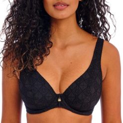 Damski kostium kąpielowy bez ramiączek na fiszbinach Freya Nomad Nights. Czarne stroje jednoczęściowe damskie FREYA ACTIVE, bez wzorów. Za 249.00 zł.