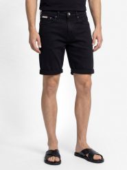 Calvin Klein Jeans dżinsowe szorty bermudy Mężczyźni Bawełna czarny, 32. Czarne szorty męskie Calvin Klein Jeans, z bawełny, bez kołnierzyka. Za 229.95 zł.