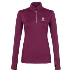 Koszulka jeździecka damska EQUESTRIAN QUEEN Bailey z długim rękawem. Czerwone t-shirty damskie EQUESTRIAN QUEEN, s, bez wzorów, bez kołnierzyka. Za 185.99 zł.