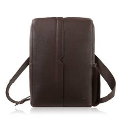 Plecak skórzany miejski do pracy premium kompaktowy brązowy Paolo Peruzzi T-144-BR. Brązowe plecaki męskie bez wzorów, z materiału. Za 439.00 zł.