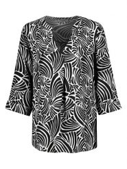 Sublevel Bluzka w kolorze czarno-białym rozmiar: L. Białe bluzki damskie Sublevel, l, bez wzorów, z wiskozy, bez kołnierzyka, bez ramiączek. Za 65.69 zł.