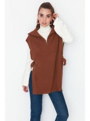 Trendyol Kamizelka w kolorze brązowym rozmiar: 40. Brązowe kamizelki damskie Trendyol. Za 73.99 zł.