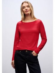 Street One Koszulka w kolorze czerwonym rozmiar: 34. Czerwone bluzki damskie Street One, bez wzorów, bez kołnierzyka. Za 74.28 zł.