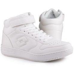 Buty męskie sportowe sneakersy Lotto PALIOT MID OC. Białe buty sportowe na co dzień męskie Lotto, z materiału, bez zapięcia, trekkingowe. Za 109.00 zł.