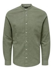 ONLY & SONS Koszula "Caiden" - Regular fit - w kolorze zielonym rozmiar: S. Zielone koszule męskie Only & Sons, s, bez wzorów, z bawełny, bez kołnierzyka, bez ramiączek. Za 96.83 zł.
