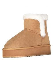 Geographical Norway Botki zimowe "Oslo" w kolorze jasnobrązowym rozmiar: 38. Brązowe botki damskie Geographical Norway, na zimę, z futra, bez obcasa, bez zapięcia. Za 86.99 zł.