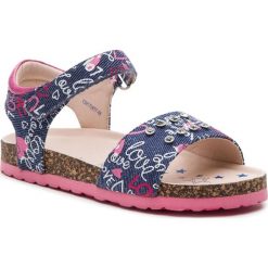 Sandały NELLI BLU CM170817-48. Niebieskie sandały dziewczęce Nelli Blu, z materiału, bez zapięcia. Za 59.99 zł.