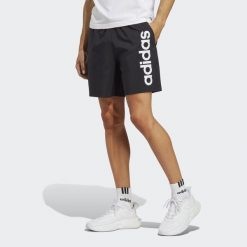 Spodenki krótkie sportowe AEROREADY Essentials Chelsea. Czarne szorty męskie Adidas, m, z materiału, na fitness i siłownię. Za 111.00 zł.