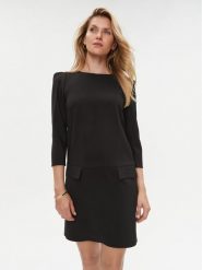 Rinascimento Sukienka codzienna CFC0115556003 Czarny Regular Fit. Czarne sukienki damskie RINASCIMENTO, na co dzień, xs, bez wzorów, z syntetyku, bez kołnierzyka, bez ramiączek, proste. Za 309.99 zł.
