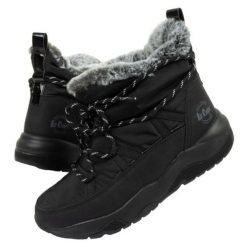 Buty Lee Cooper LCJ-24-03-3063L czarne. Czarne buty sportowe na co dzień damskie bez wzorów, z materiału, trekkingowe. Za 329.02 zł.