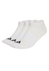 Adidas Thin&Light Essentials Low Cut 3-pack - białe, krótkie skarpety. Białe skarpetki męskie Adidas, bez wzorów, z bawełny. Za 43.99 zł.