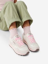 Reebok Sneakersy REEBOK-EO-CLASSIC AZ 100269667 Kremowy. Białe buty sportowe dziewczęce Reebok, bez wzorów, ze skóry, bez zapięcia. Za 229.99 zł.
