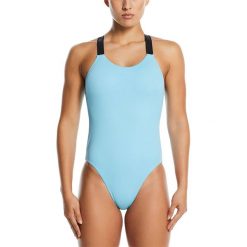 Strój pływacki jednoczęściowy damski Nike Hydralock Fusion Inclusive. Niebieskie stroje jednoczęściowe damskie Nike, xs, bez wzorów. Za 289.99 zł.