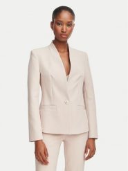 Rinascimento Marynarka CFC0130153003 Beżowy Slim Fit. Brązowe marynarki i żakiety damskie RINASCIMENTO, s, bez wzorów, z syntetyku. Za 784.99 zł.