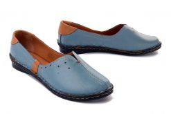 ARTIKER RELAKS 38C0358 blue/brown, półbuty/mokasyny damskie. Niebieskie mokasyny damskie Artiker Relaks, z gumy. Za 164.43 zł.