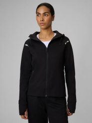 4F Bluza dresowa slim z kapturem damska - czarna XL. Czarne bluzy z kapturem damskie 4f, xl, z dresówki. Za 199.99 zł.