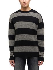 Mustang Sweter "Moon" w kolorze czarno-szarym rozmiar: L. Czarne swetry klasyczne damskie Mustang, l, bez wzorów, z wełny, bez kołnierzyka. Za 113.90 zł.
