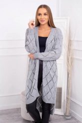 Sweter z geometrycznym wzorem szary. Szare swetry klasyczne damskie KESI, l, z wełny, bez kołnierzyka, plus size. Za 109.72 zł.
