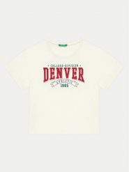 United Colors Of Benetton T-Shirt 3096C10LG Écru Regular Fit. Koszulki dziewczęce United Colors Of Benetton, bez wzorów, z bawełny, bez ramiączek. Za 39.99 zł.
