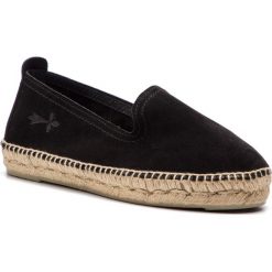 Espadryle MANEBI - Slippers W K 1.0 N0 Black Suede. Czarne espadryle damskie Manebi, bez wzorów, z materiału, bez obcasa, na płaskiej podeszwie. W wyprzedaży za 299.00 zł.