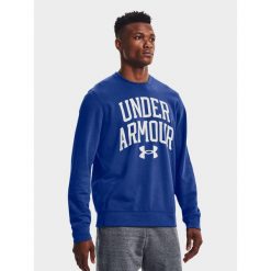 Bluza fitness męska UNDER ARMOUR Rival Terry Crew. Niebieskie bluzy bez kaptura męskie Under Armour, l. W wyprzedaży za 165.84 zł.