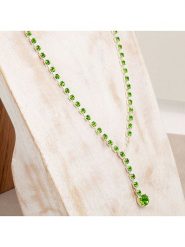 MENTHE À L'O Naszyjnik z kryształami - dł. 70 cm rozmiar: onesize. Szare naszyjniki damskie MENTHE À L'O, ze stali. Za 112.36 zł.