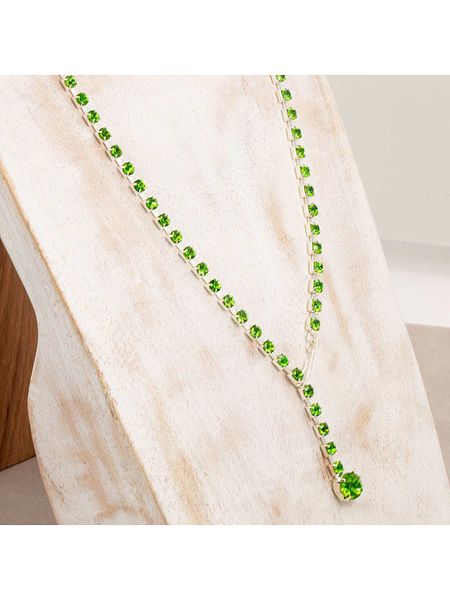 MENTHE À L'O Naszyjnik z kryształami - dł. 70 cm rozmiar: onesize. Szare naszyjniki damskie MENTHE À L'O, ze stali. Za 78.95 zł.