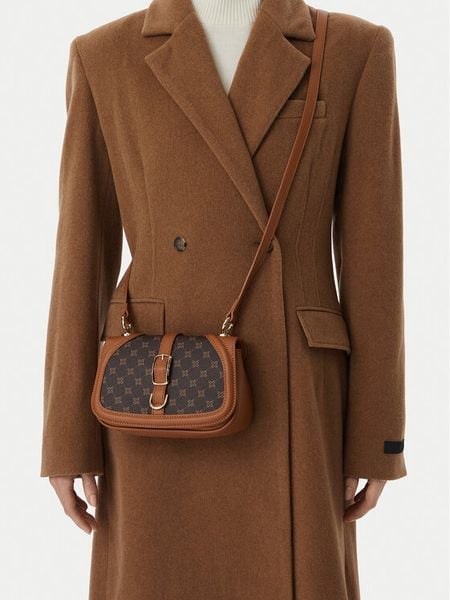 Nine West Torebka CEO-SILK LINE-KY500 Brązowy. Brązowe listonoszki damskie Nine West, bez wzorów, ze skóry, bez dodatków. Za 199.99 zł.