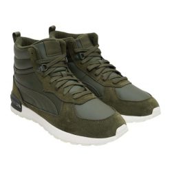 Męskie Buty Gravition Leather Mid. Zielone buty trekkingowe męskie Puma, bez zapięcia, trekkingowe. Za 481.99 zł.
