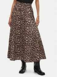 Vila Spódnica maxi Valencia 14106880 Brązowy Regular Fit. Brązowe spódniczki damskie Vila, bez wzorów, z bawełny, maxi. Za 159.99 zł.