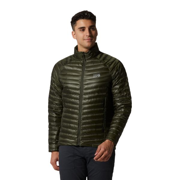 Kurtka turystyczna Mountain Hardwear Ghost Whisperer/2. Zielone kurtki męskie MOUNTAIN HARDWEAR, bez wzorów, sportowe, bez kaptura. W wyprzedaży za 1,402.00 zł.