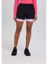 Rukka Szorty funkcyjne 2w1 "Makela" w kolorze czarno-jasnoróżowym rozmiar: 38. Czarne spodenki sportowe damskie RUKKA, outdoorowe. Za 109.95 zł.