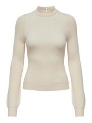 ONLY Sweter w kolorze beżowym rozmiar: XS. Brązowe golfy damskie Only, xs, bez wzorów, prążkowane, bez ramiączek. Za 48.28 zł.