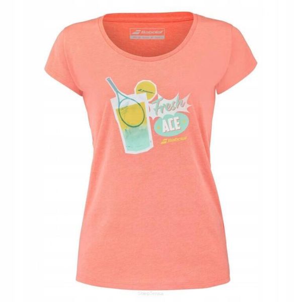 Koszulka tenisowa Babolat Exercise Message. Brązowe t-shirty damskie BABOLAT, l, bez wzorów, z bawełny, bez kołnierzyka. Za 60.00 zł.