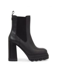 Tommy Jeans Botki Tjw High Heel Chelsea EN0EN02306 Czarny. Czarne botki damskie Tommy Jeans, z jeansu, bez obcasa, na słupku, bez zapięcia. Za 639.99 zł.
