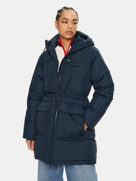 Tommy Jeans Kurtka zimowa DW0DW18842 Granatowy Regular Fit. Niebieskie kurtki damskie Tommy Jeans, na zimę, xs, bez wzorów, z jeansu, bez kaptura. Za 719.99 zł.