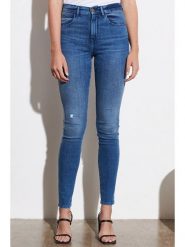 Wrangler Dżinsy "Heath" - Skinny fit - w kolorze niebieskim rozmiar: W26/L32. Niebieskie jeansy damskie Wrangler, z podwyższonym stanem. Za 183.59 zł.