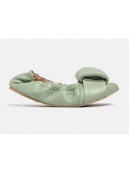 Loft37 Skórzane baleriny w kolorze zielonym rozmiar: 37. Zielone baleriny damskie loft37, bez wzorów, bez obcasa. Za 304.99 zł.